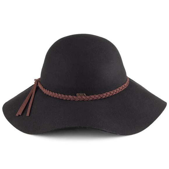 brown suede floppy hat